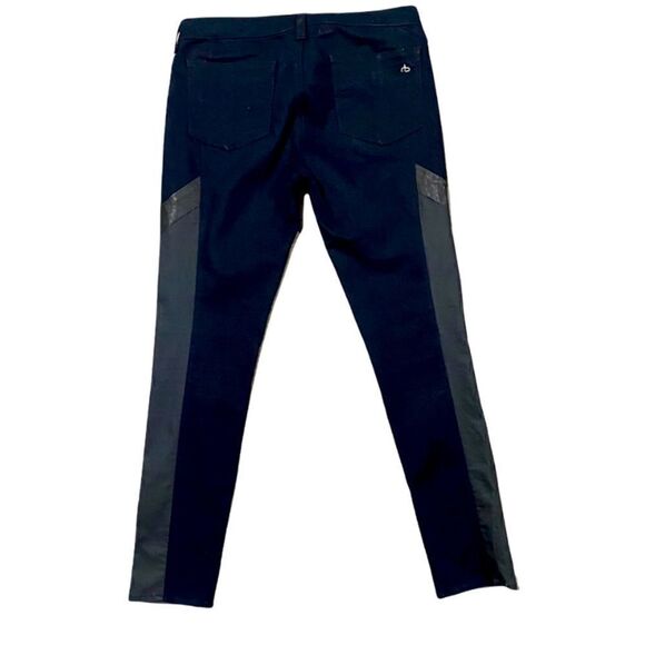 rag & bone The Grand Prix Motocross Leather Blue Black Jeans Size 25 NWOT - Picture 8 of 13